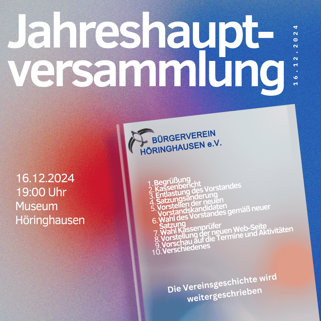 Jahreshaupt versammlung