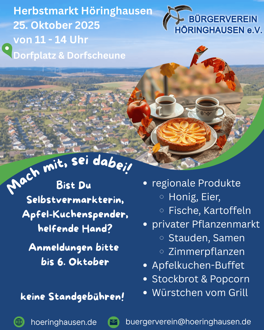 Herbstmarkt Anmeldungen Sharepic